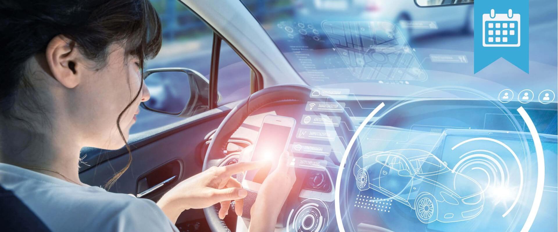 Zukunft der Mobilität visualisiert - Fahrzeugdaten über das Smartphone abrufbar und AR-Technologie