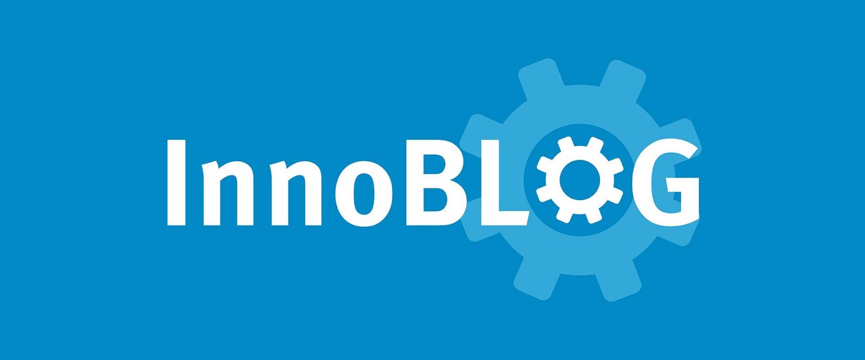 InnoBLOG InnoBLOG, das zweite O wurde durch ein Zahnrad ersetzt